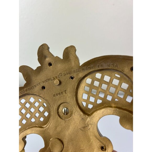 Triple Plastic Gold Candle Curved Wall Sconce MCM Homco USA Hollywood Regency - Picture 14 of 16